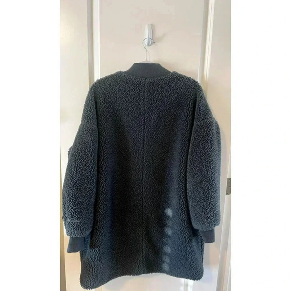 Eddie Bauer Women's Oversized Sherpa Fleece Parka Jacket COAT Dark Gray Size XL - Picture 5 of 10